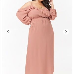 Pink Ruffle Maxi Dress